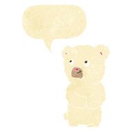 cartoon polar bear cub with speech bubble N5
