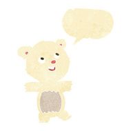 cartoon polar bear with speech bubble N6