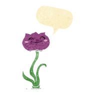 cartoon flower with speech bubble N4