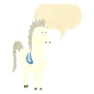 cartoon horse with speech bubble N3