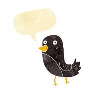 cartoon bird with speech bubble N17