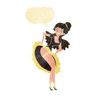 cartoon flamenco dancer with speech bubble N2