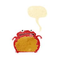 cartoon funny frog with speech bubble N2