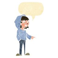 cartoon pointing teenager with speech bubble N2