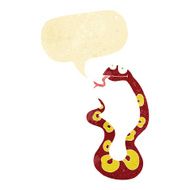 cartoon snake with speech bubble N4