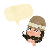 cartoon victorian big game hunter with speech bubble N2