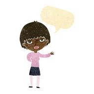 cartoon woman explaining with speech bubble N3