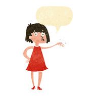 cartoon woman showing off engagement ring with speech bubble N2