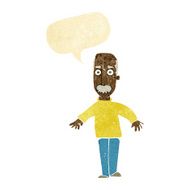 cartoon annoyed old man with speech bubble N3