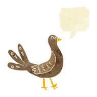cartoon bird with speech bubble N18