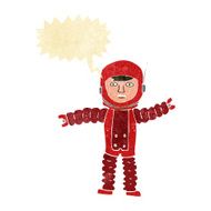 cartoon astronaut with speech bubble N5