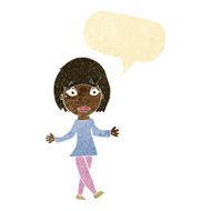 cartoon surprised woman with speech bubble N12