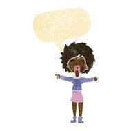 cartoon stressed out woman talking with speech bubble N2