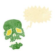 cartoon skull with speech bubble N5