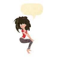 cartoon woman with big hair speech bubble N2