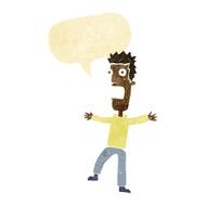 cartoon terrified man with speech bubble N9