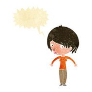cartoon woman shrugging with speech bubble N3