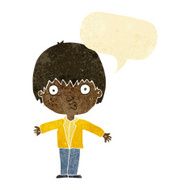 cartoon amazed boy with speech bubble N2