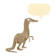 cartoon dinosaur with speech bubble N4