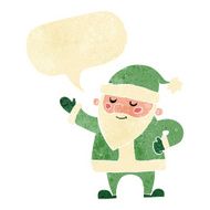 cartoon santa claus with speech bubble N11