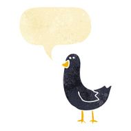 cartoon bird with speech bubble N19