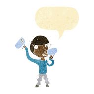cartoon man drinking beer with speech bubble N2