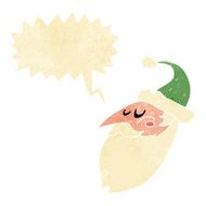 cartoon santa face with speech bubble N2