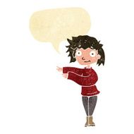 cartoon dancing woman with speech bubble N9