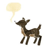 cute cartoon deer with speech bubble N2