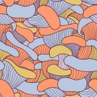 Seamless pattern with mushrooms N2