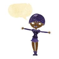 cartoon vampire girl with speech bubble N15