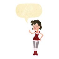 cartoon woman making dismissive gesture with speech bubble N2