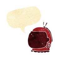 cartoon astronaut helmet with speech bubble N3