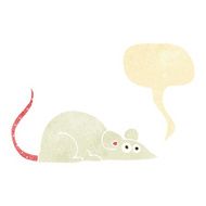 cartoon mouse with speech bubble