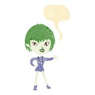 cartoon vampire girl with speech bubble N17