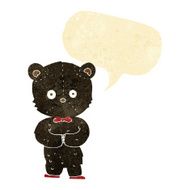cartoon cute little bear with speech bubble N3