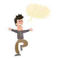 cartoon laughing man with speech bubble N3