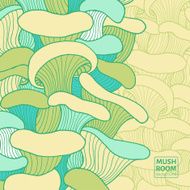 Colorful background with mushrooms