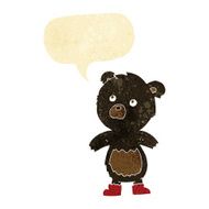 cartoon cute little bear with speech bubble N4