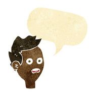 cartoon shocked man with speech bubble N8
