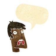 cartoon shocked man with speech bubble N9