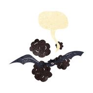 cartoon bat with speech bubble N2