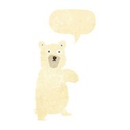 cartoon polar bear with speech bubble N7
