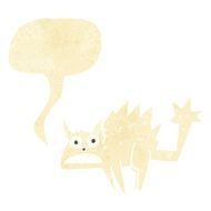 cartoon frightened cat with speech bubble N2