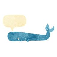 cartoon whale with speech bubble N3