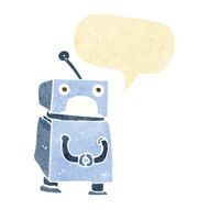 cartoon robot with speech bubble N6