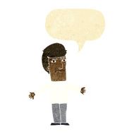 cartoon annoyed boss with speech bubble