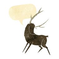 cartoon stag with speech bubble