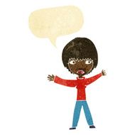 cartoon waving woman with speech bubble N11