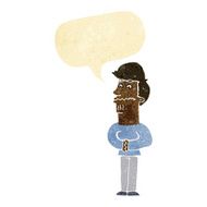 cartoon nervous man with speech bubble N10